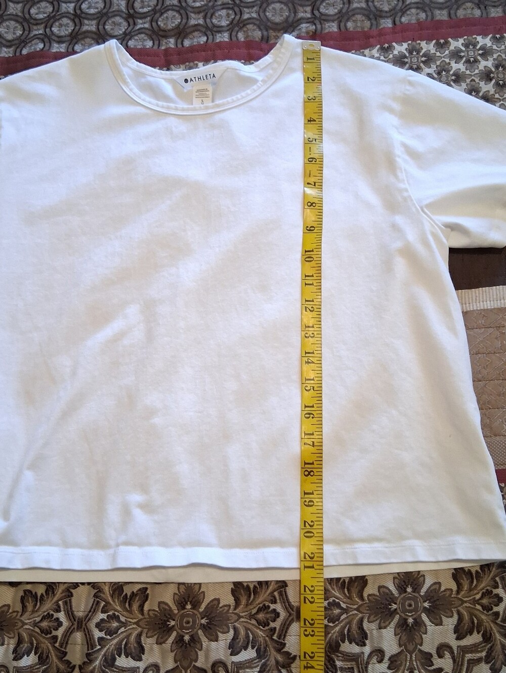 Athleta Classic Crew T-Shirt Set - White & Light Gray SzL  Women Summer Soft - Picture 3 of 16